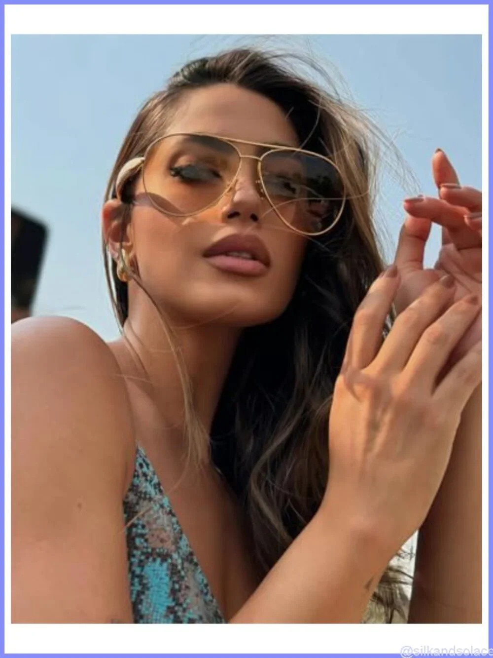 Oversized Retro Aviator Sunglasses UV400 Metal Full Frame Shield